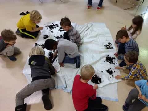 a group of people playing a game