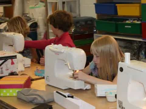 children looking at a computer