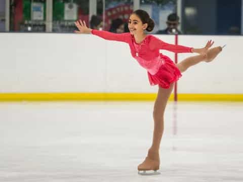 a woman ice skating