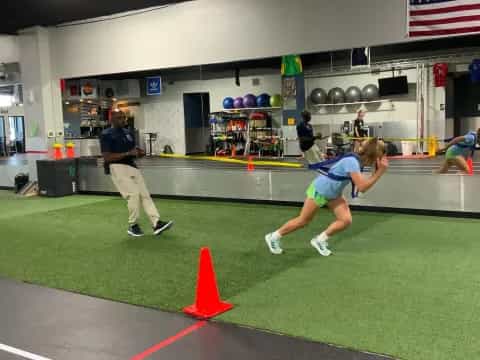 a person in a gym