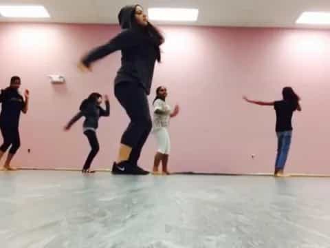 a group of people dancing