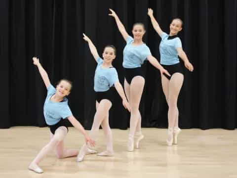 a group of girls dancing