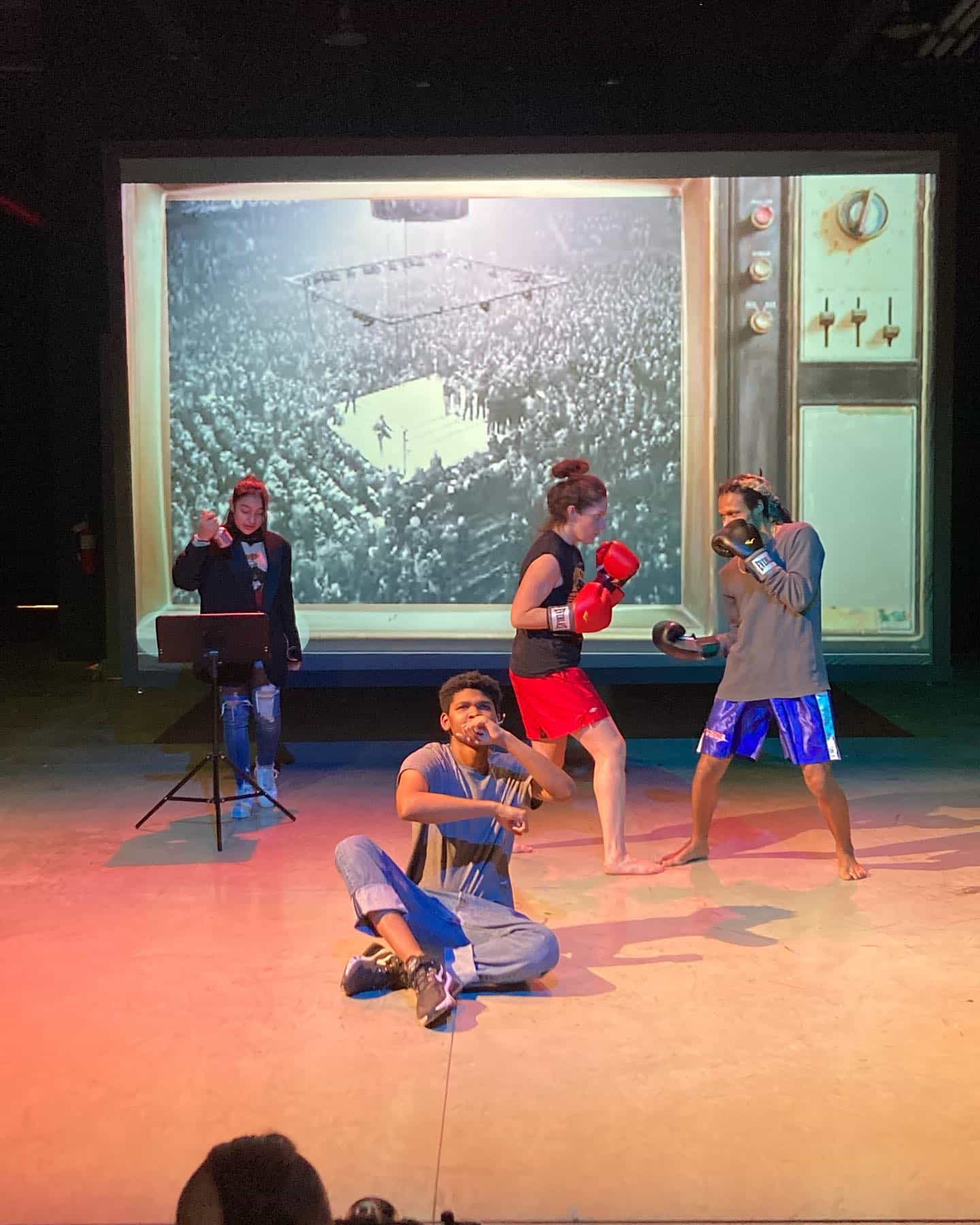 a group of people on a stage