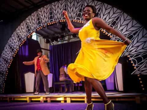 a person dancing on a stage
