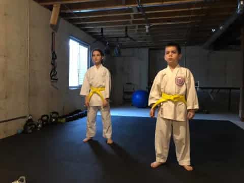 two boys in a room