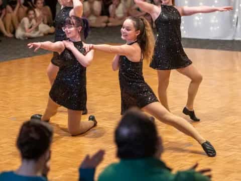 a group of women dancing