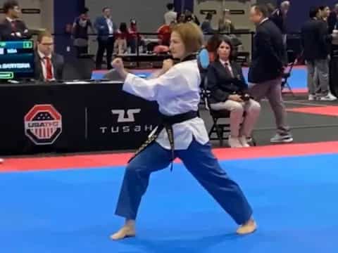 a person in a karate uniform