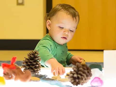 a child playing with toys