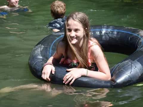 a person in a pool