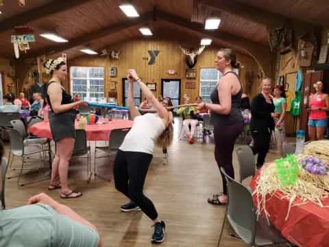 a group of people dancing