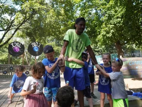 a man with kids