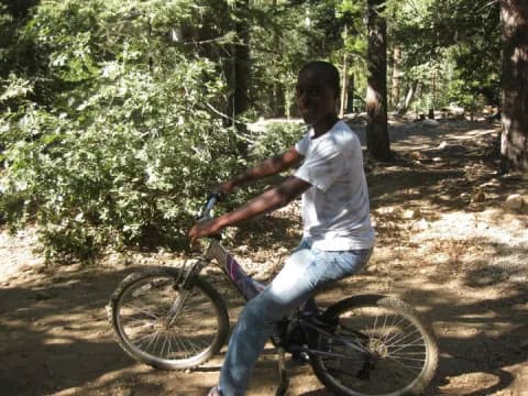 a person on a bicycle
