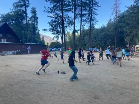 a group of people playing a game