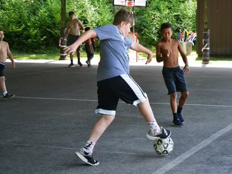 a person playing football