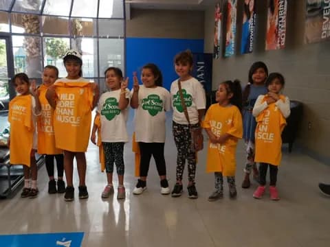 a group of children in a room