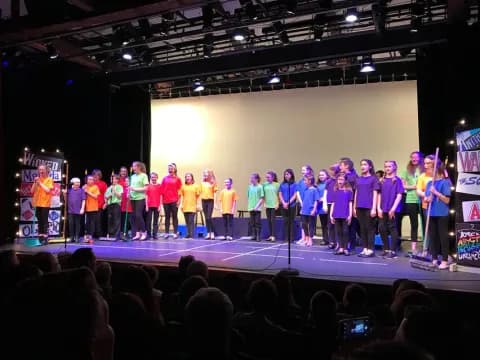 a group of people on a stage