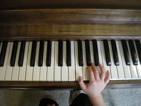a person playing a piano