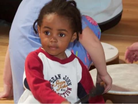 a baby in a highchair