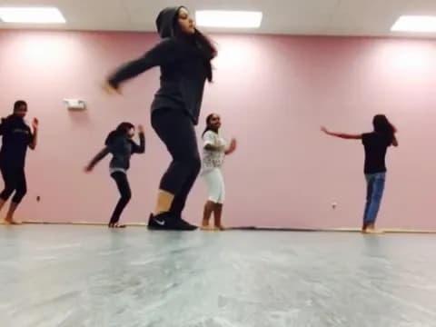 a group of people dancing