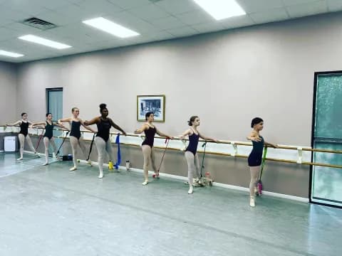 a group of women exercising