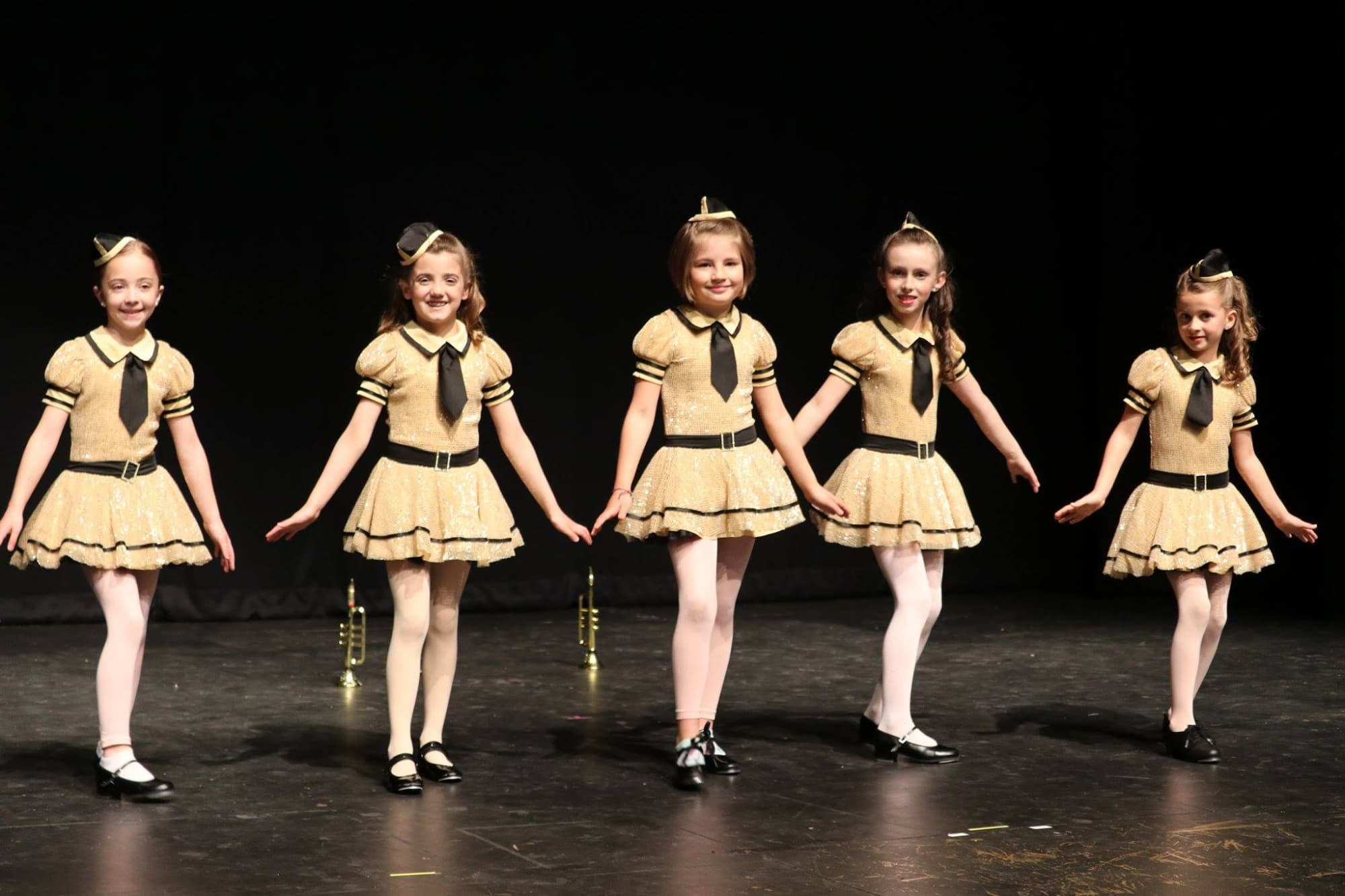 a group of girls in a line