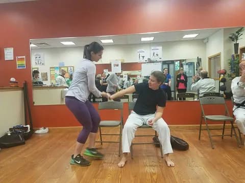a man and a woman dancing