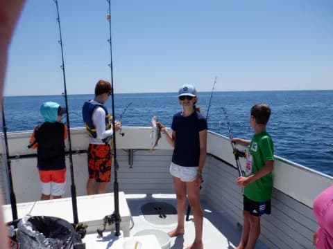 a group of people on a boat