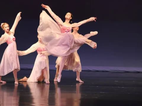 a group of people dancing