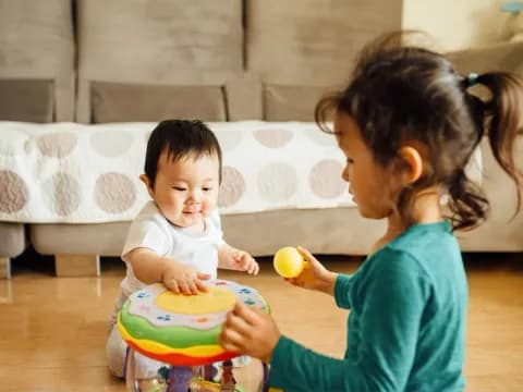 a person and a child eating