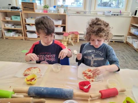 kids sitting at a table