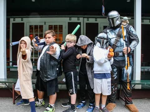 a group of people wearing clothing