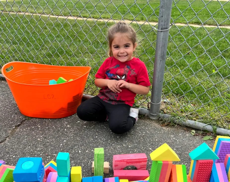 a child playing with toys