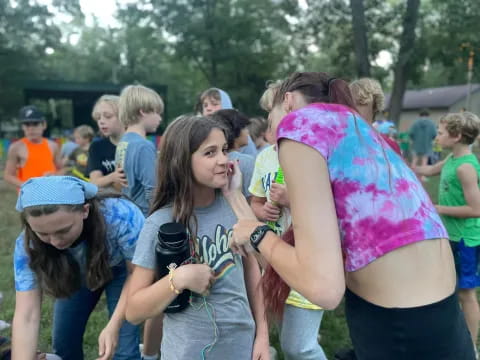 a group of people in a crowd