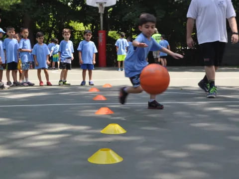 a boy with a ball