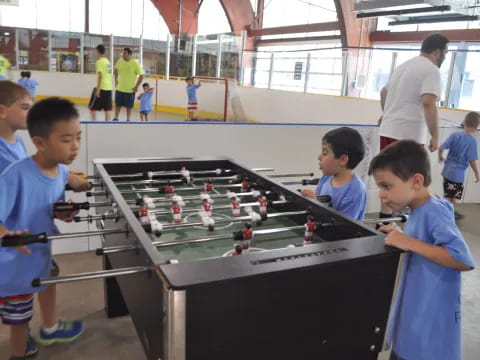 a group of boys playing a game