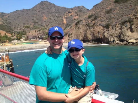 a man and woman on a boat