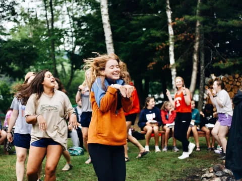 a group of people dancing