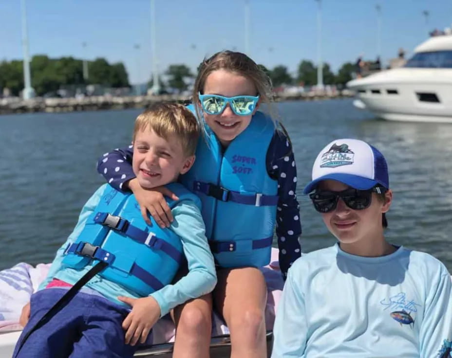 a group of people on a boat