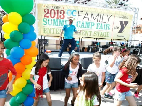 a group of people dancing
