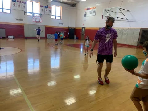 a person playing basketball