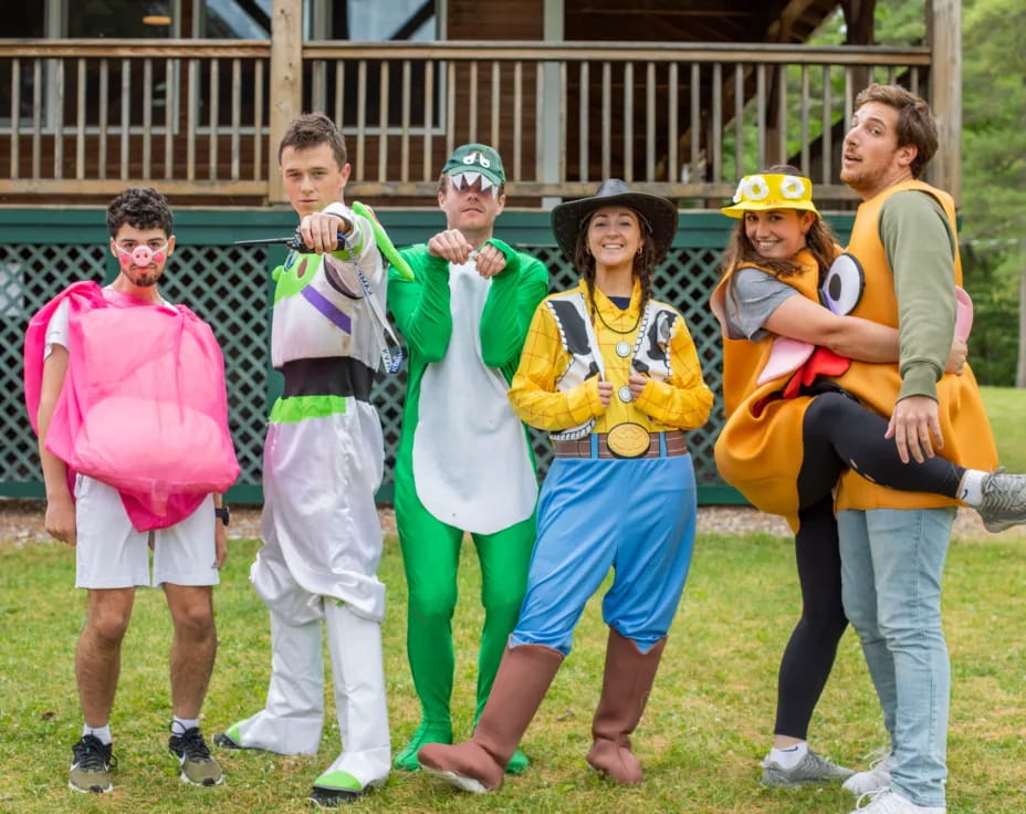 a group of people in clothing
