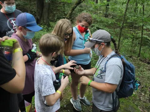 a group of people hiking