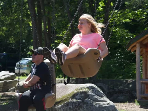 a girl on a swing