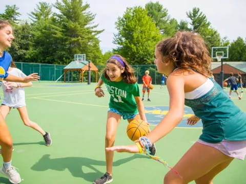 a group of girls playing a sport