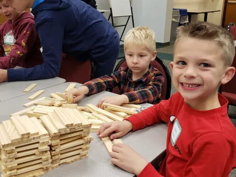 a group of boys playing a game