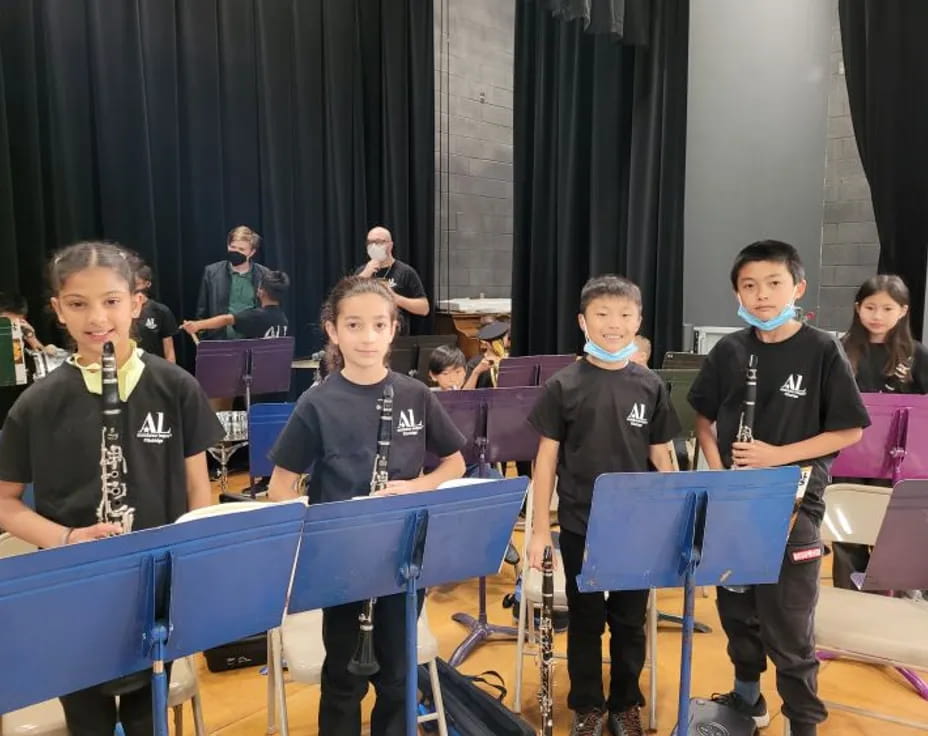 a group of kids in a room