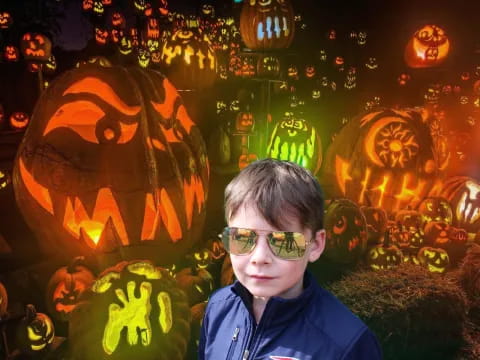 a boy wearing sunglasses