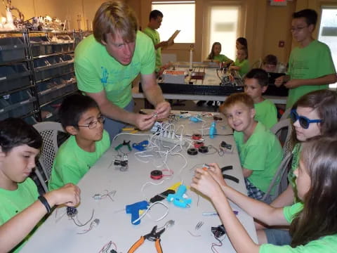 a group of people playing a game