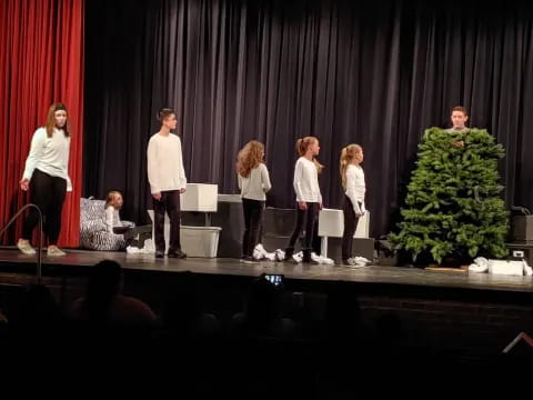 a group of people on a stage