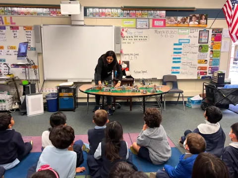 a person teaching a class